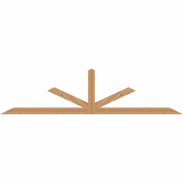 Ekena Millwork Saratoga Smooth Timber Gable Bracket, Western Red Cedar, 96"W x 24"H x 1 1/2"D x 3 1/2"F, 6/12 Pitch GBW096X24X0204SAR00SWR - main